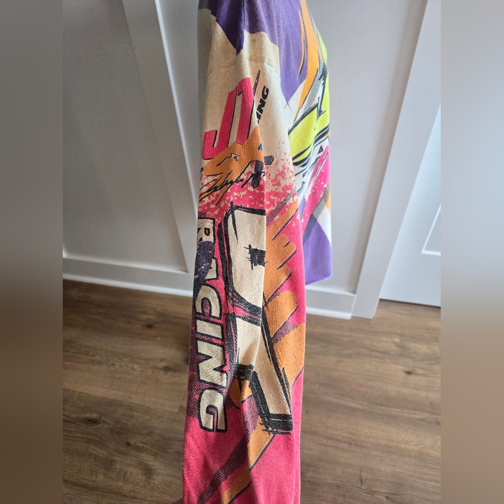 Vintage 80s/90s JT Racing Long Sleeve Mock Neck T Shirt, Size Large - Picture 6 of 10
